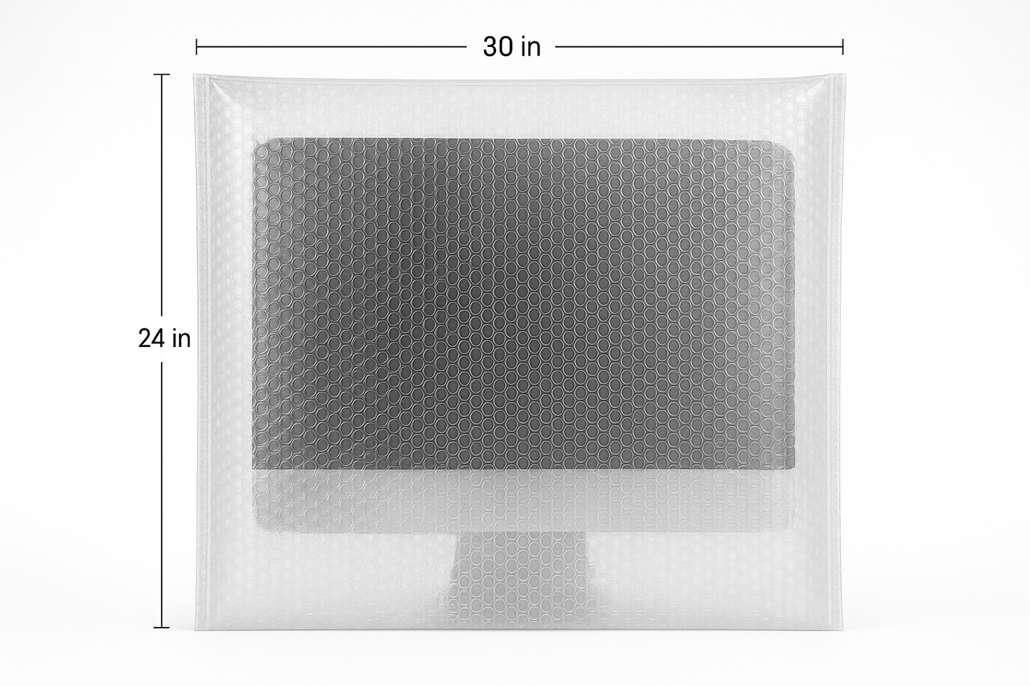 Monitor Bag 30 x 24 features a 3/16" flush clear bubble design