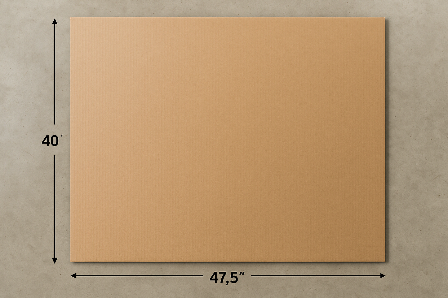 Sheet of cardboard 40" X 47 1/2" 26ECT-C KRAFT