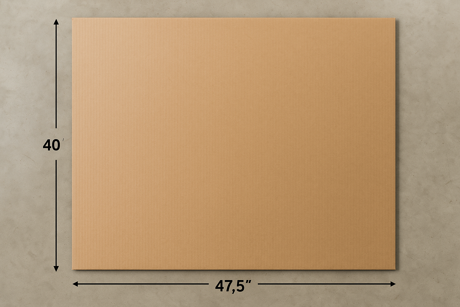 Sheet of cardboard 40" X 47 1/2" 26ECT-C KRAFT