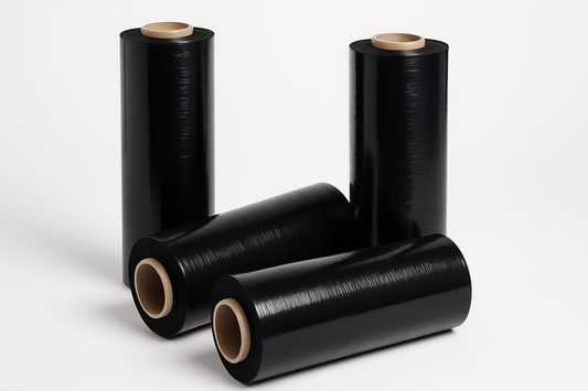 Stretchwrap - 18" x 1500' 80GA, BLACK 4 Rolls